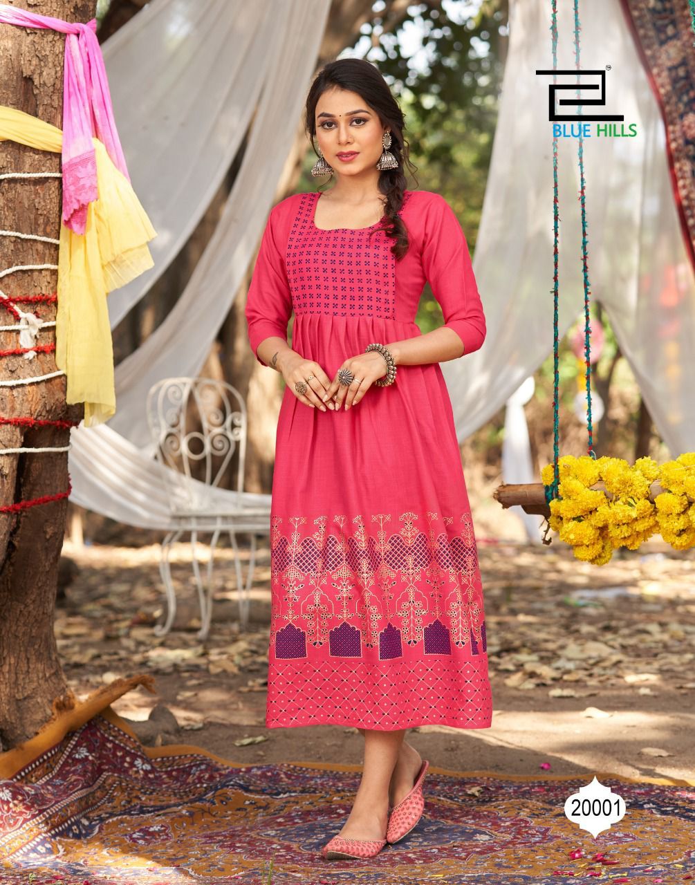 Blue Hills Trend 20 New Designer Regular Wear Rayon Printed Kurti Collection